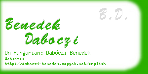 benedek daboczi business card